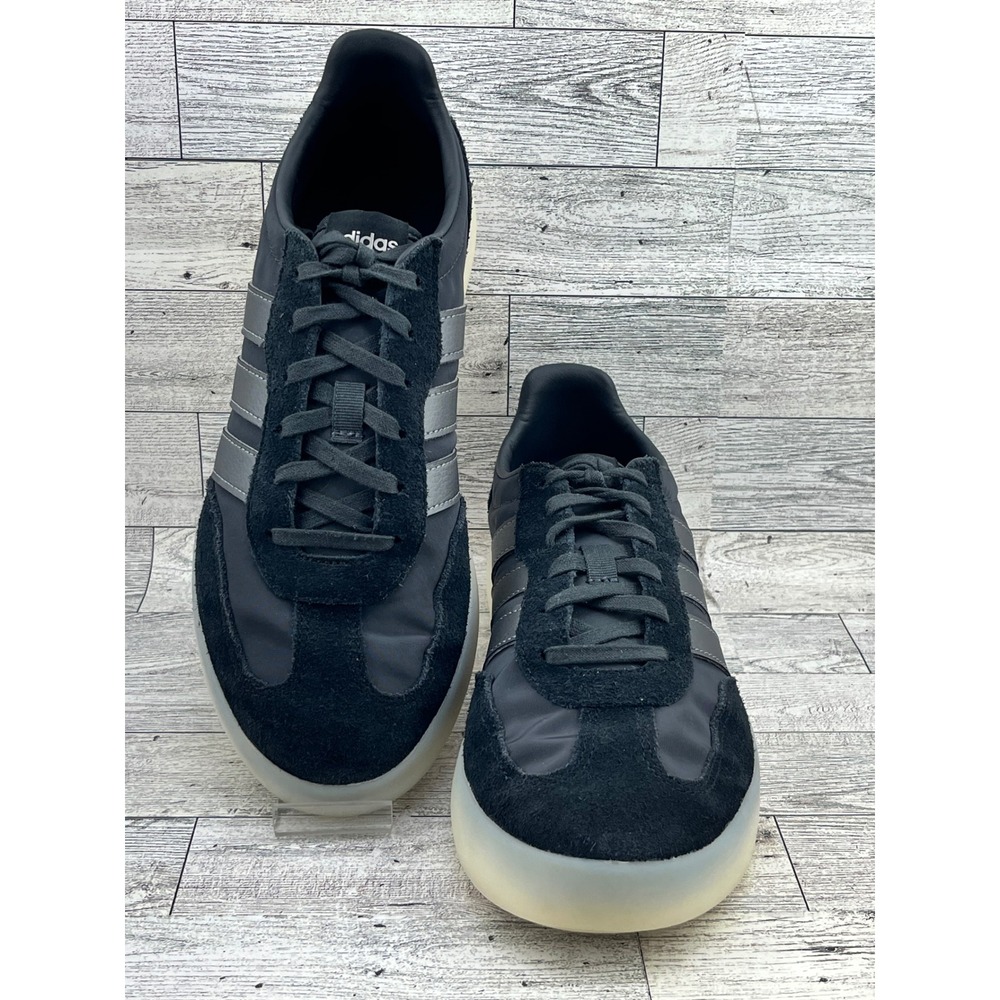 Adidas Comfort Court Lace Up Black Suede‎ Nylon Sneakers Shoes Women US 9